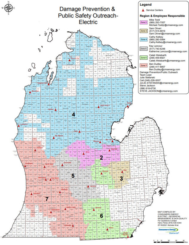 electric damage safety regions